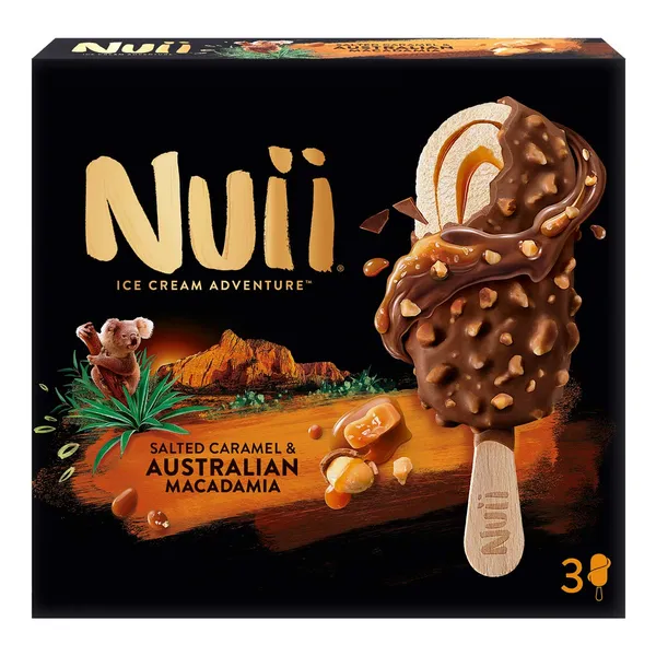 Παγωτό NUII dark choho & Nordic berry ή salted caramel & Australian macadamia 3x90ml