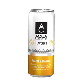 Aqua Carpatica Νερό Ανθρακούχο Peach & Mango 330ml.