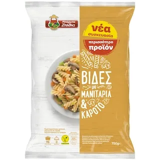 ΜΠΑΡΜΠΑ ΣΤΑΘΗΣ Βίδες με Μανιτάρια & Καρότο Vegan 750g