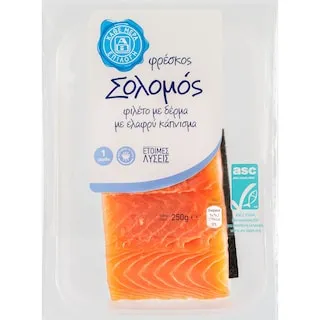 ΑΒ FRESH TO GO Σολομός Φιλέτο με Δέρμα Ελαφρύ Κάπνισμα 250g