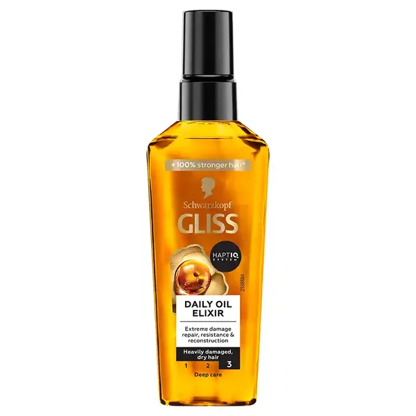 Schwarzkopf Gliss Daily Oil Elixir Έλαιο Μαλλιών Για Πολύ Ταλαιπωρημένα Μαλλιά 75ml.