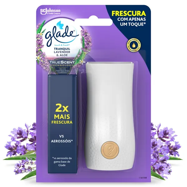 GLADE touch & fresh λεβάντα σετ συσκευή με ανταλλακτικό 10ml