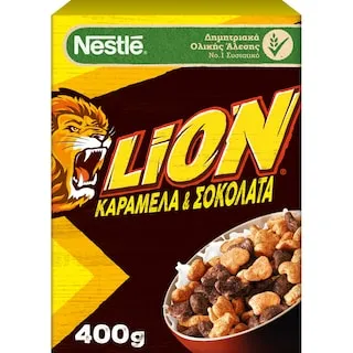 LION Δημητριακά Ολικής Άλεσης Καραμέλα Σοκολάτα 400gr