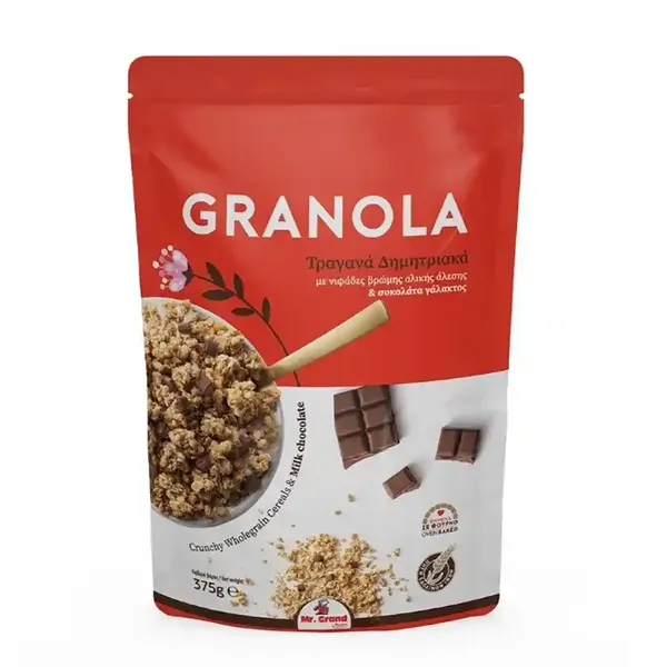 MrGrand Granola Δημητριακά Με Σοκολάτα Γάλακτος 375γρ.