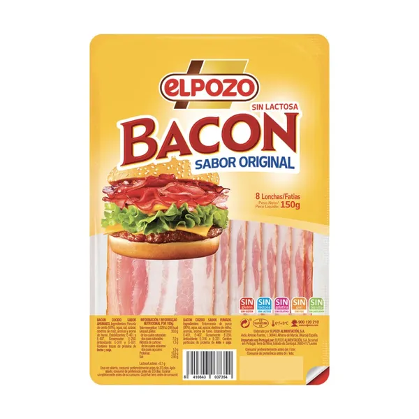 BACON SABOR ORIGINAL Χωρίς Γλουτένη Σε Φέτες 150g