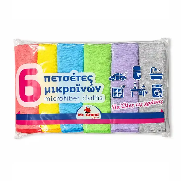 MrGrand Πετσέτες Γενικής Χρήσης Με Μικροΐνες 6τεμ.