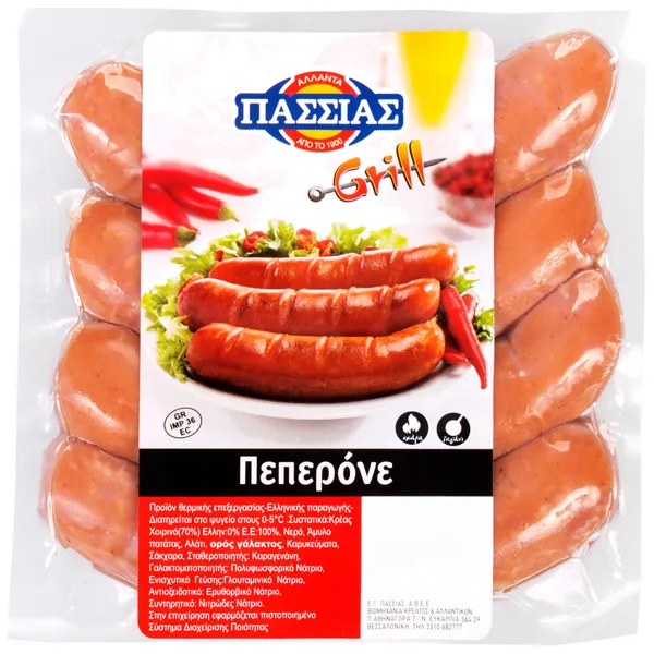 ΠΑΣΣΙΑΣ λουκάνικα grill πεπερόνε 380γρ.