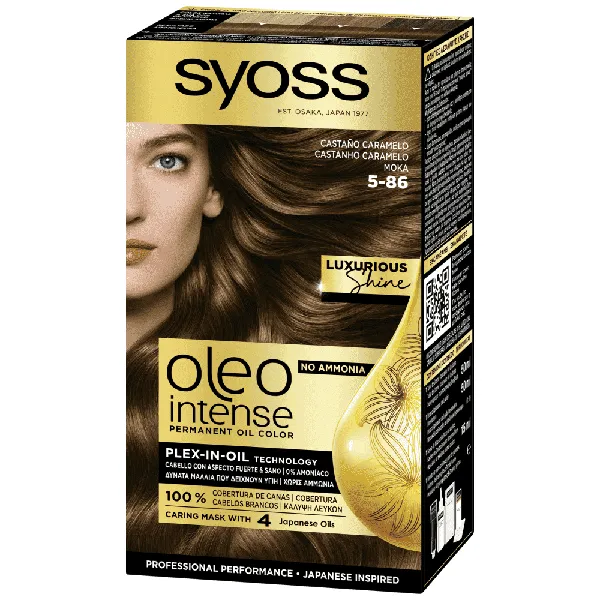 Syoss Oleo Intense Μόνιμη Κρέμα Βαφή Μαλλιών 5-86 Καστανό Σοκολατί