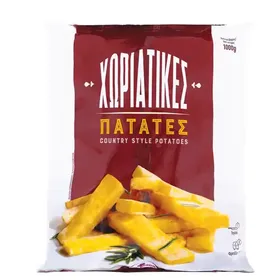 Πατάτες χωριάτικες προτηγανισμένες