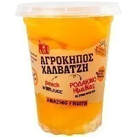 ΑΓΡΟΚΗΠΟΣ ΧΑΛΒΑΤΖΗ ροδάκινο σε ποτήρι 400g