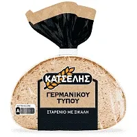 Κατσέλης Ψωμί Γερμανικό Σταρένιο Με Σίκαλη 500gr