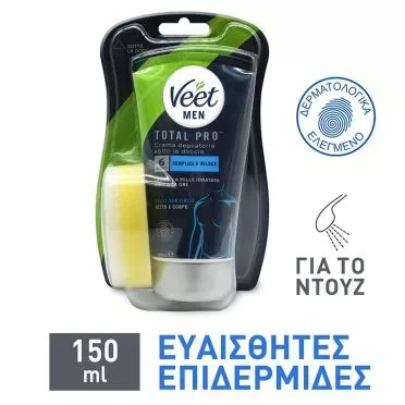 Veet for Men κρέμα αποτρίχωσης για άντρες για χρήση στο ντούζ, 150 ml