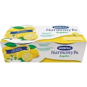 ΜΕΒΓΑΛ Harmony Επιδόρπιο Γιαουρτιού 1% Λεμόνι 2x170g