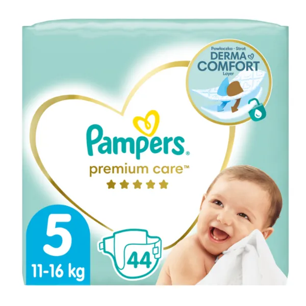 PAMPERS Premium Care ανοιχτές πάνες Νο5 44 τεμαχίων