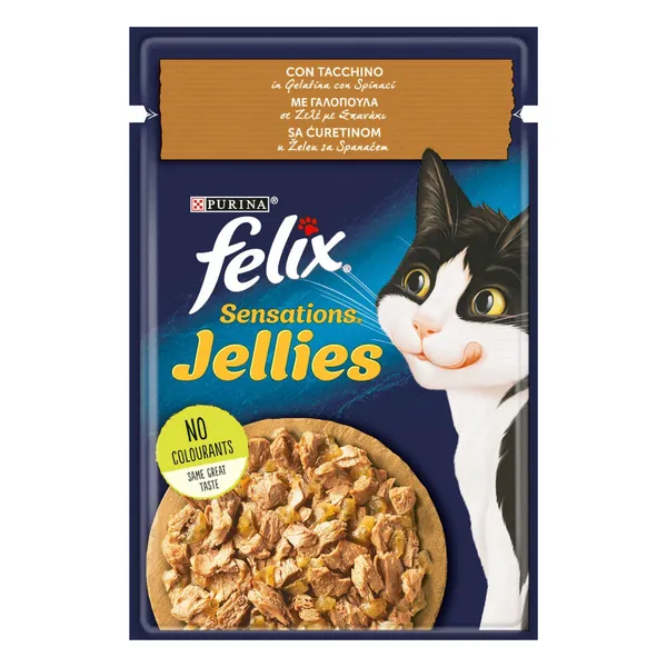 Sensations Jellies με Γαλοπούλα σε Ζελέ με Σπανάκι 85g