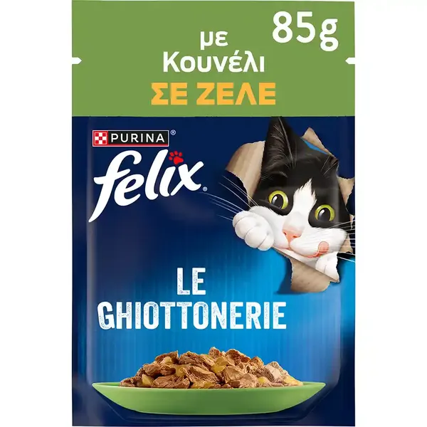 Purina Felix Γατοτροφή Κουνέλι Σε Ζελέ 85γρ.