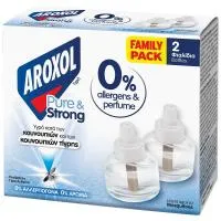 Ανταλλακτικό Υγρό Απωθητικό Κουνουπιών Pure & Strong Aroxol 2τεμ