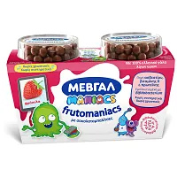 Μεβγάλ Frutomaniacs Φράουλα-Σοκολάτα 2x140gr
