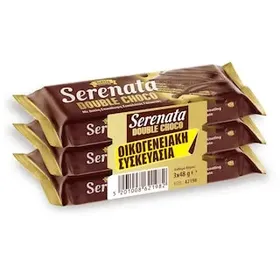 SERENATA Γκοφρέτες Double Choco 3x48g