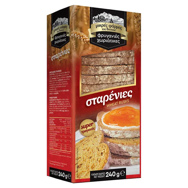 χωριάτικες φρυγανιές σίτου 240γρ.