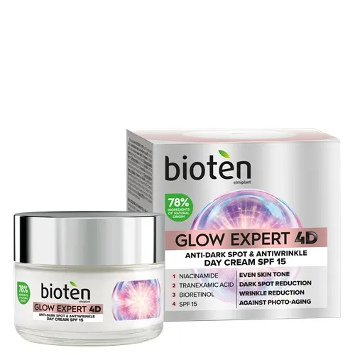 BIOTEN glow expert 4d κρέμα ημέρας κατά των πανάδων & των ρυτίδων SPF15 50ml