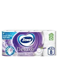 Χαρτί Υγείας 3φύλλο Deluxe Lavender Zewa 8 τεμ*91g