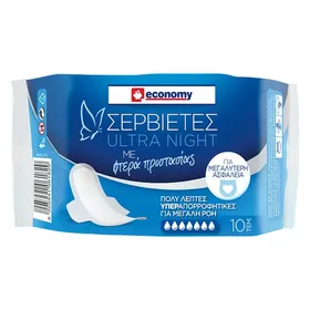 σερβιέτες ultra regular ή super night 10τεμ.