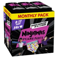 Πάνες Βρακάκι για Κορίτσι 8-12 ετών Ninjamas Pyjama Pants 54τεμ