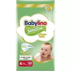 Βρεφική πάνα Babylino Sensitive No4 8-13 Kg 50 τμχ – Φροντίδα για Ευαίσθητο Δέρμα