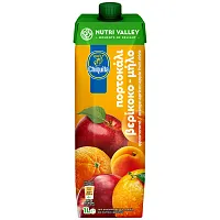 Nutri Valley Φρουτοποτό Chiquita Πορτοκάλι Βερίκοκο Μήλο 1lt.