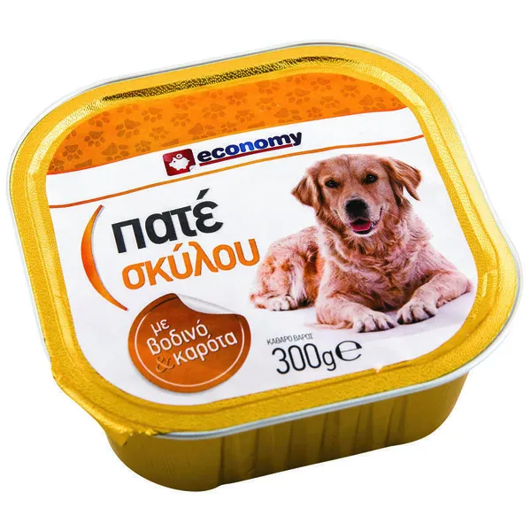 ECONOMY Σκυλοτροφή Πατέ με Μοσχάρι & Καρότα 300gr