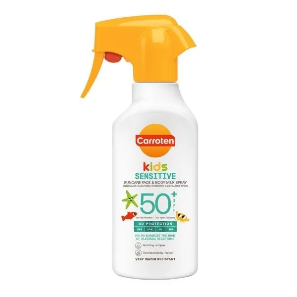 kids sensitive αντηλιακό γαλάκτωμα προσώπου & σώματος 270ml +50spf