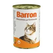 BARRON Υγρή Τροφή Γάτας Μπουκιές με Κοτόπουλο 400g