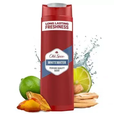 Old Spice Whitewater Ανδρικό Αφρόλουτρο και Σαμπουάν 400ml, Καθαρισμός πολλαπλής χρήσης 3-σε-1 για Σώμα-Μαλλιά-Πρόσωπο