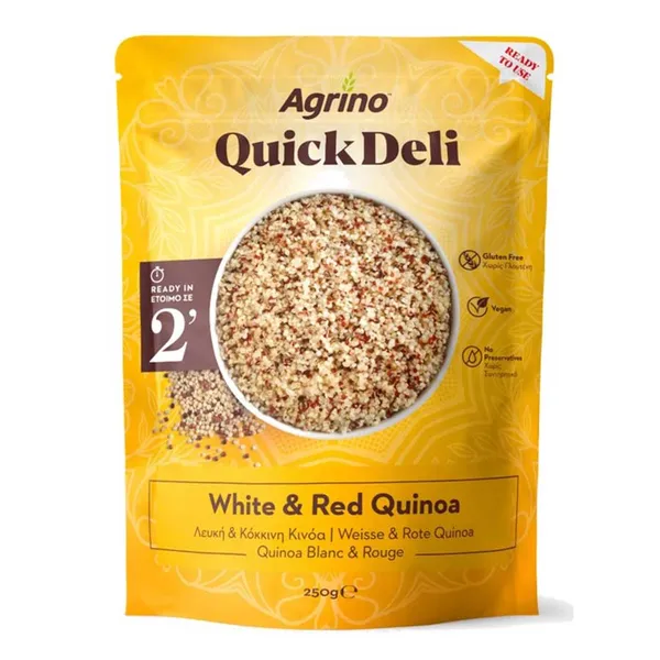 Agrino Quick Deli Λευκή & Κόκκινη Κινόα  Χωρίς Γλουτένη 250γρ.