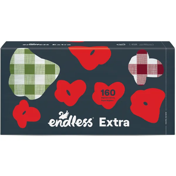 Χαρτοπετσέτες Endless Extra Καρό 160g