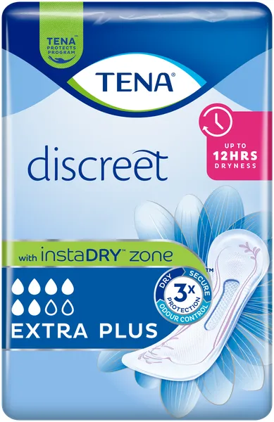 Discreet Extra 20τεμ. Σερβιέτες για μέτριας/βαριάς μορφής ακράτεια