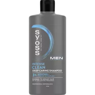 Syoss Σαμπουάν Men Intense Clean 440ml, για κανονικά & λιπαρά μαλλιά