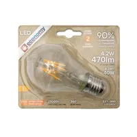ECONOMY Λάμπα Α60 Fil 9,5W E27 2700K CL
