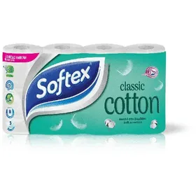SOFTEX® COTTON CLASSIC ΧΑΡΤΙ ΥΓΕΙΑΣ 3 ΦΥΛΛΩΝ, ΒΑΡΙ 624γρ.