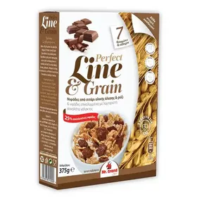 MrGrand Perfect Line & Grain Δημητριακά Με Νιφάδες Ρυζιού & Σιταριού Ολικής Άλεσης Chocolate 375γρ.