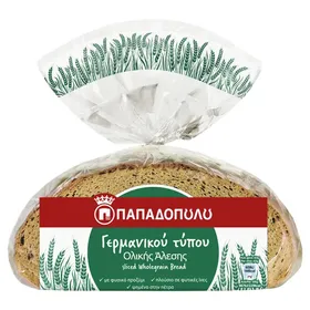 ΠΑΠΑΔΟΠΟΥΛΟΥ Ψωμί Γερμανικού Τύπου Ολικής Άλεσης 500g