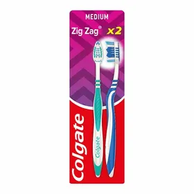 COLGATE Zig Zag Οδοντόβουρτσα μέτρια 2τεμ