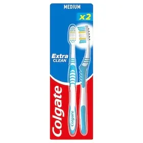 COLGATE Οδοντόβουρτσα Extra Clean Μέτρια 2 Τεμάχια