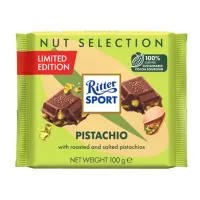 Σοκολάτα γάλακτος με κελυφωτό φυστίκι, Ritter Sport (100g)