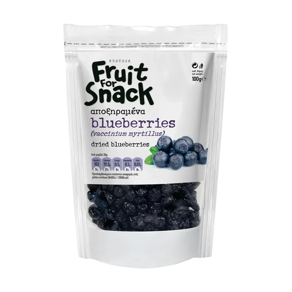 FRUIT FOR SNACK Μπλούμπερις Αποξηραμένα 100g
