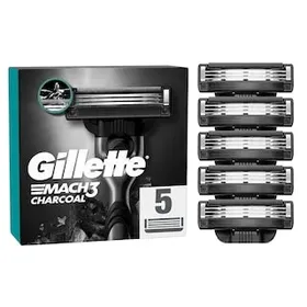 GILLETTE Ανταλλακτικές Κεφαλές Mach3 Charcoal 5 Τεμάχια