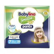 BABYLINO Sensitive Pants Πάνες Βρακάκι Cotton Soft Νο7 15-25kg 28τεμ