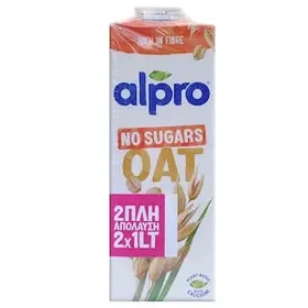 ALPRO Ρόφημα Βρώμης Χωρίς Ζάχαρη 2x1lt