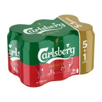 CARLSBERG Μπίρα Pilsner 5x330ml +1 Δώρο